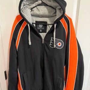 G111 NHL Philadelphia Flyers Hoodie Jacket - Black & Orange